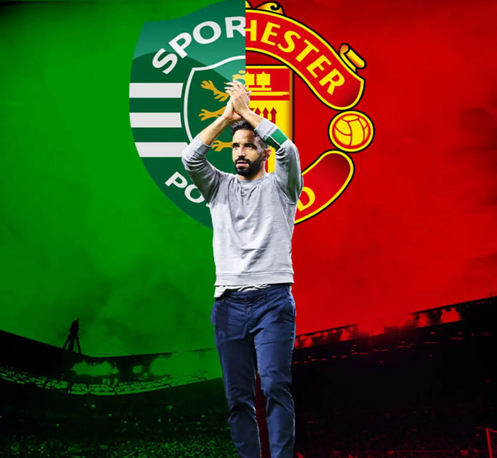 Ruben Amorim, Logo Sporting CP dan MU (MITOSBOLA/Yoga w)